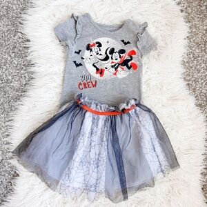 Disney Boo Crew Minnie Mouse Halloween 2-Piece Tutu Set 3T